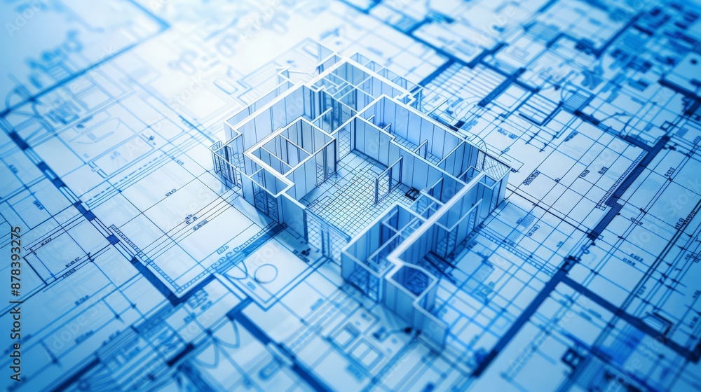 Poster blueprints with structural calculations and load-bearing capacity assessments inform foundation desi