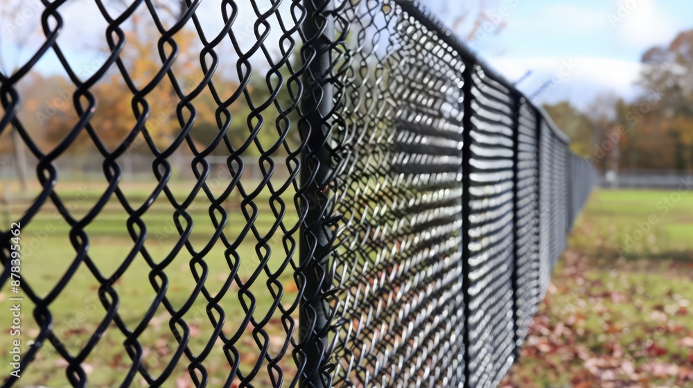 Poster custom-designed chain link fences include specialized gates, access controls,