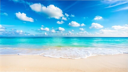 Fototapeta premium sand beach in empty seascape