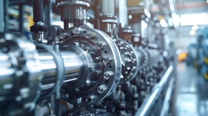 Fototapeta premium Complex industrial mechanism, abstract background