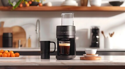 Compact and Programmable Smart Coffee Maker for Convenient Kitchen Innovations