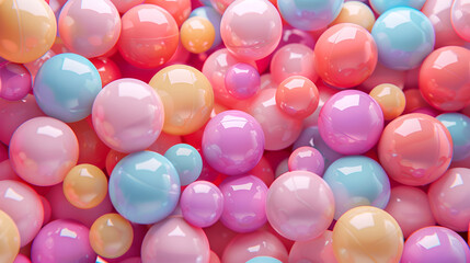 fondo lleno de pelotas de colores divertidos con movimiento formas de arte celebracion multicolor