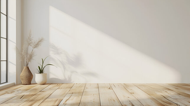 un cuarto minimalista moderno decoracion de interiores macetas decorativas con estilo y piso de madera con espacio para copiar