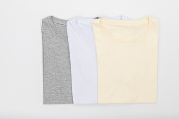 basic light-colored t-shirts, mockup, cotton, plain, basic model, no print, no brand