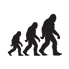 Bigfoot silhouette  Vector illustration.