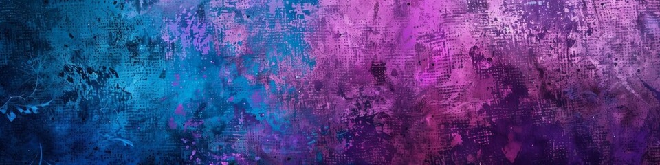 Obraz premium Distressed abstract grunge texture in vibrant purple and blue tones creates an interesting wallpaper or background designed to become a bestseller with its bold textural texture, color and composition