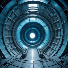 Naklejka premium A time-traveling portal room with swirling vortexes