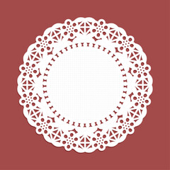 White round lace oil absorption paper 