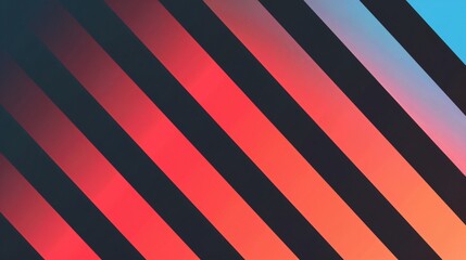 Obraz premium Bold stripe patterns with smooth gradient transitions, creating a dynamic visual effect