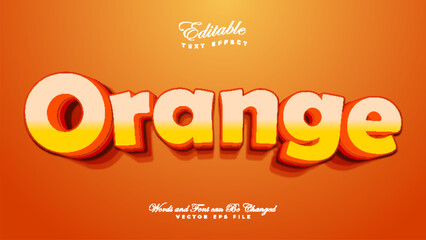 Orange text effect mockup style.