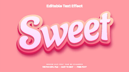 Sweet text effect mockup style.