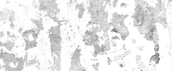 Vector white damage wall concrete distressed texture Transparent background