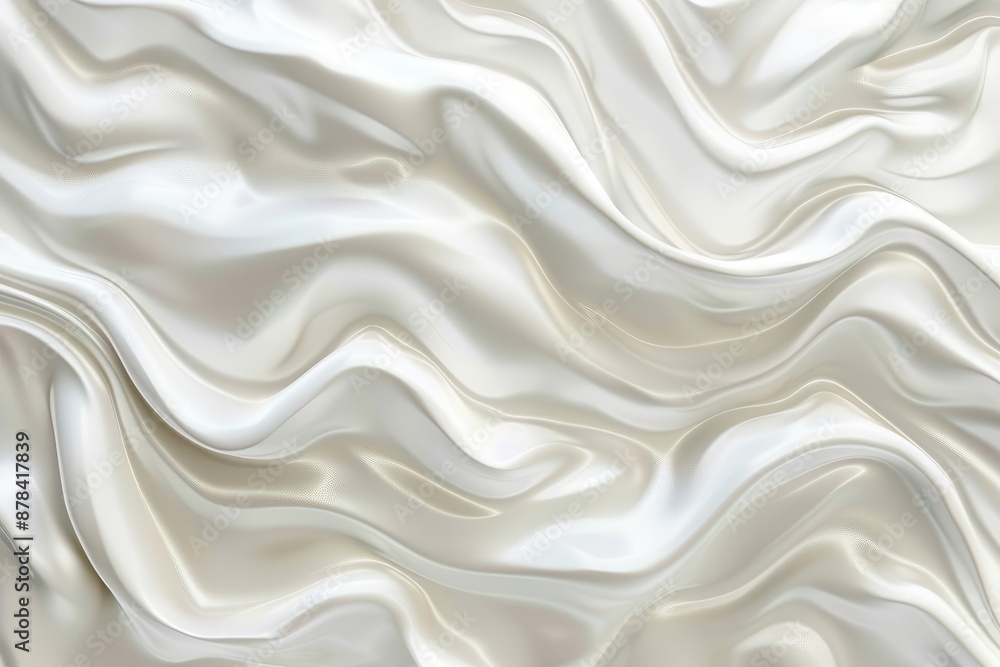 Poster seamless subtle white glossy soft abstract wavy embossed texture background ai generated