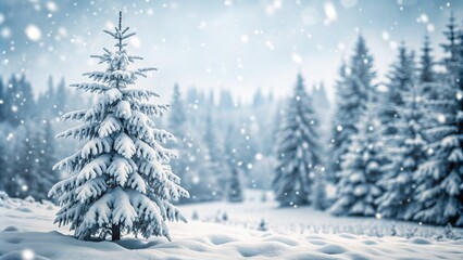 Fototapeta premium snowy idyllic winter landscape,idyllic snowy winter background, high resolution