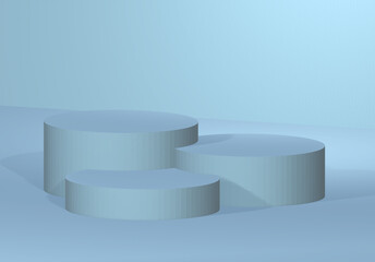 3D podium platform rendering classic geometry illustrator abstract background 