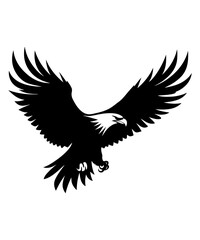 Obraz premium Best black and bold Eagle Silhouettes Images