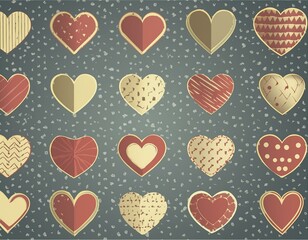 seamless background with hearts