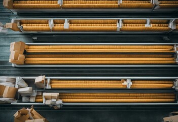 Obraz premium online orders from conveyor several retail top sales belt moving variety systems business view down multiple conveyer system transporting range