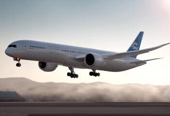 Obraz premium off pure a logo view olated 787 take side boeing no