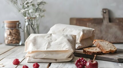 Eco-Friendly Reusable Cotton Sandwich Bags for Sustainable Lunch Storage