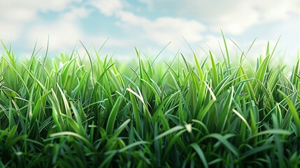 Obraz premium Lush green grass meadow background