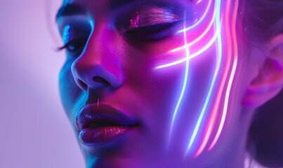 Fototapeta premium technology-themed beauty graphic concept