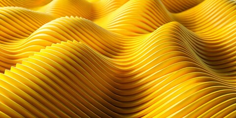 3D abstract yellow pattern paper illustration orange shape 3D rendering color CGI bright color close-up 