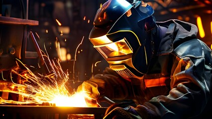 welder at worked ai generated image