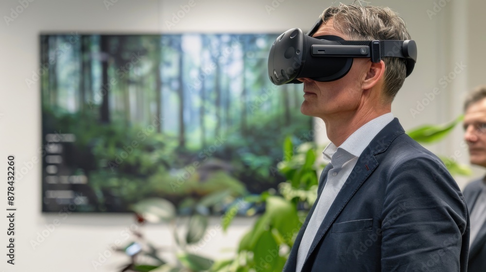 Poster leading strategic advisors using vr technology for advanced competitive analysis