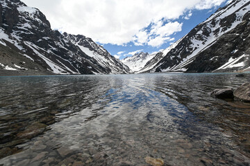 Laguna del Inca is a lake in the Cordillera region, Chile, near the border with Argentina. The lake is in the Portillo region