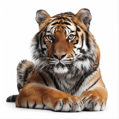 Obraz premium tiger on a white background
