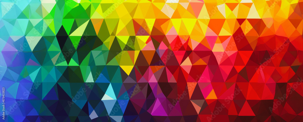 Poster abstract colorful triangle pattern background