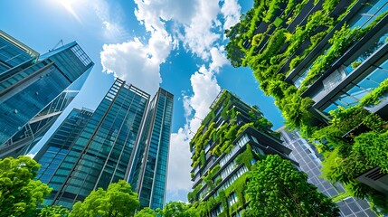 Fototapeta premium Sustainable Urban Development Projects Annual Report with Data Insights