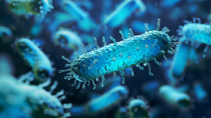 Fototapeta premium Zoomed-in image of a single microorganism