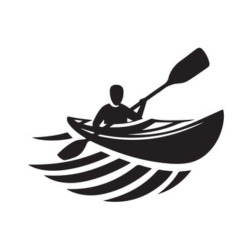 recommend clip art: Kayak logo silhouettes vector illustration 