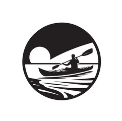 Kayak logo silhouettes vector illustration 