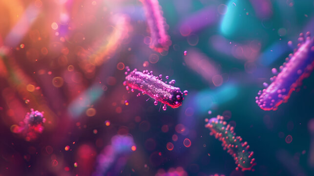 bacteria under microscope