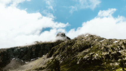 clouds over the mountains