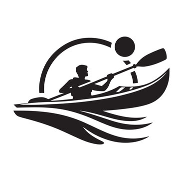 recommend clip art: Kayak logo silhouettes vector illustration 