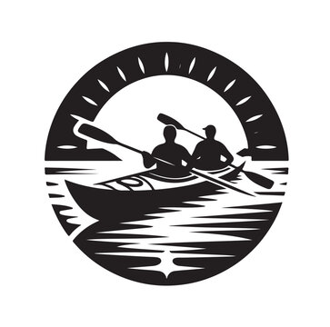 recommend clip art: Kayak logo silhouettes vector illustration 