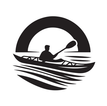 recommend clip art: Kayak logo silhouettes vector illustration 