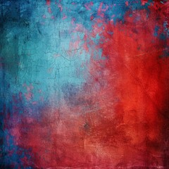 Obraz premium Distressed abstract grunge textures in vibrant red and blue tones create an interesting wallpaper or background designed to become a bestseller with its bold colors and composition, HD wallpapers, bac