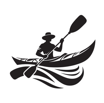 recommend clip art: Kayak logo silhouettes vector illustration 