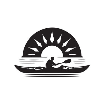 recommend clip art: Kayak logo silhouettes vector illustration 