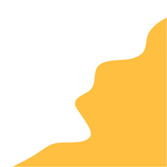 Yellow template divider shape