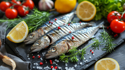 mackerel for frying, close up