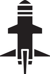 Rocket and Missile Glyph Icon