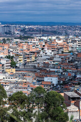 Obraz premium Shacks in the favellas, a poor neighborhood in Sao Paulo, Brazil.