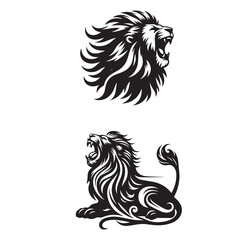 lion silhouette png,lion set  silhouette clipart ,lion silhouette vector ,lion silhouette outline ,lion silhouette logo,lion Roaring silhouette