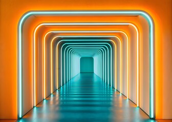 Fototapeta premium abstract bright tunnel background